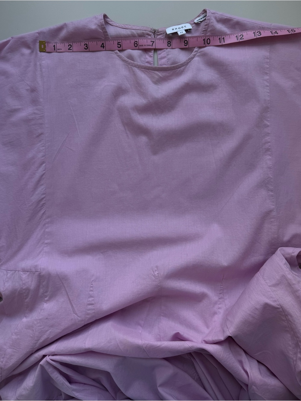 RHODE Lilac Long Sleeve Mini Dress w Braided Belt XS - Picture 9 of 15